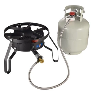 100,000 BTU Propane Burner Gas Stove Burner Camping Stove Outdoor Cooker - Picture 1 of 6