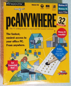 Symantec PC Anywhere 32 Version 8.0 Windows NT 95 3.1 DOS Vintage Sealed Rare