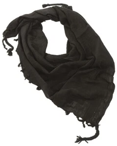 SCIARPA MILITARE KEFIAH SHEMAG MIL-TEC DI COLORE NERO TAN 100% COTONE - Foto 1 di 1