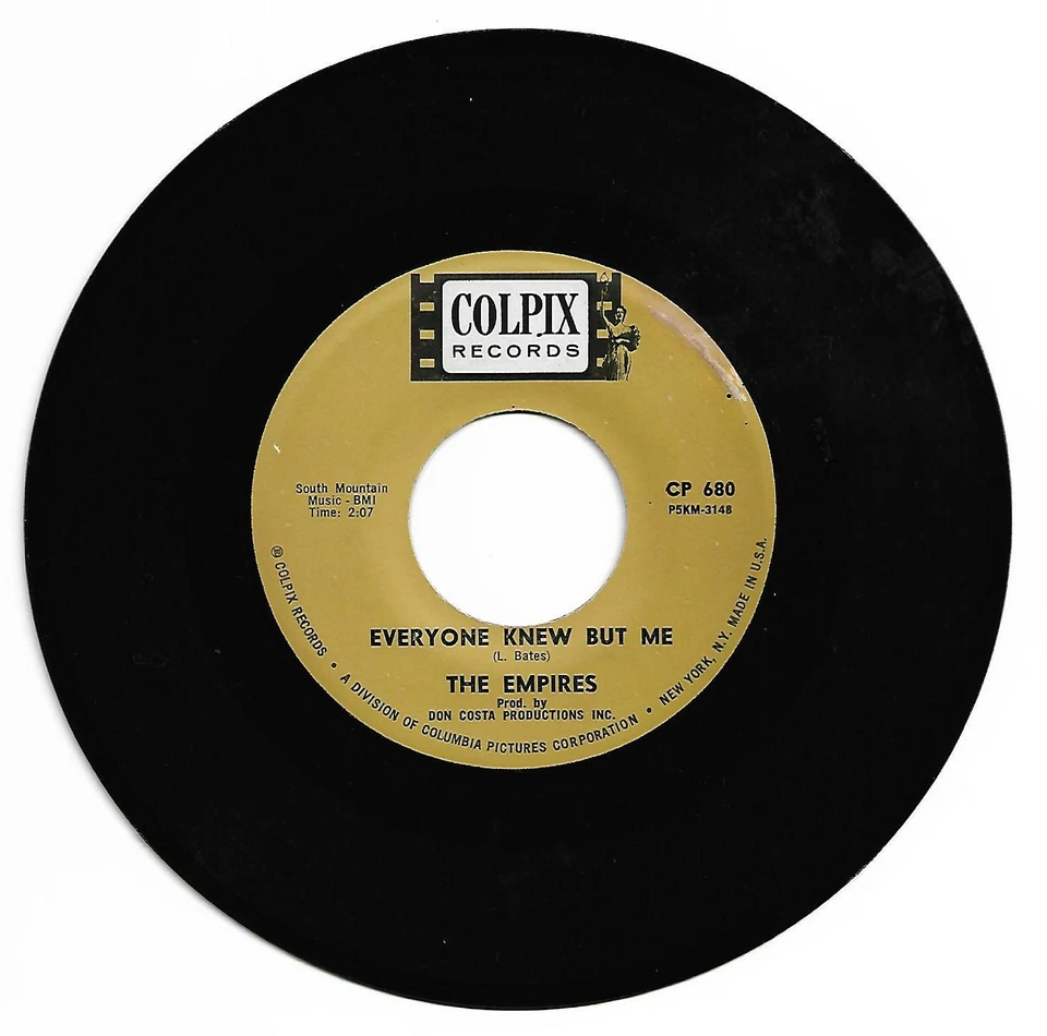 DOO WOP 45 THE EMPIRES EVERYONE KNEW BUT ME ON COLPIX  VG ORIGINAL Foto 1 de 1