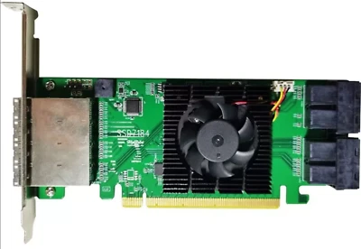 Highpoint NVMe SSD7184 - PCIe 3.0 x16 Hybrid 8-Port U.2 NVMe RAID HBA - Bild 1 von 3