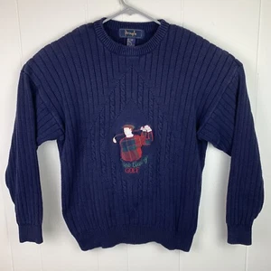 Vintage Pringle Pullover Golf Design blau Herren extra groß - Bild 1 von 3