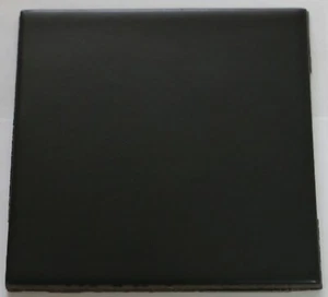 3 7/8" x 3 7/8" azulejo negro mate mosaico remodelación de pared cerámica C#668 1 pieza - Imagen 1 de 1