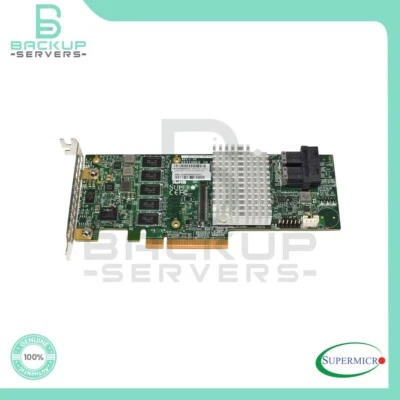 AOC-S3108L-H8iR-16DD Supermicro 8-Port 12Gbps PCI-e 3.0 SAS Raid Controller Card - Image 1 of 3