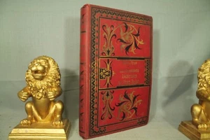 antique old French book red decorative decorators shelf Aventures de Bois Rose - Picture 1 of 7