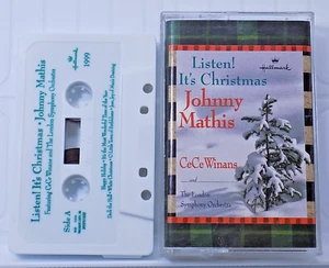JOHNNY MATHIS - LISTEN! IT'S CHRISTMAS (Cassette, 1999, Halmark) - Picture 1 of 2