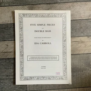 Five Simple Pieces For Double Bass By Ida Carroll Augener Sheet Music - Picture 1 of 3