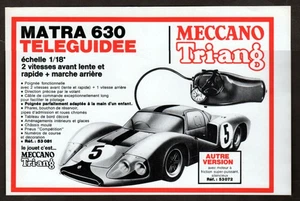 1969 MECCANO TRI-ANG Matra 630 Controlled car Vintage Original PRINT AD | France - Picture 1 of 2