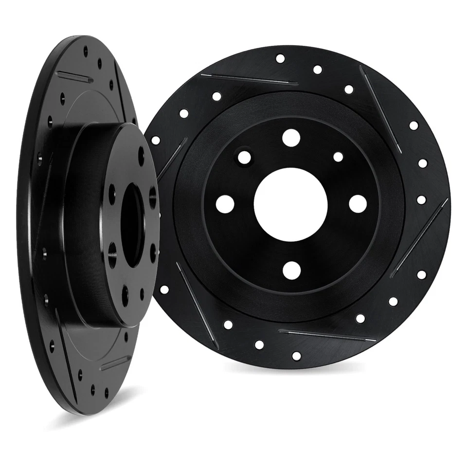 For Mercury Capri 74-77 DFC Premium Drilled & Slotted Front Brake Rotor Set - Imagem 1 de 3