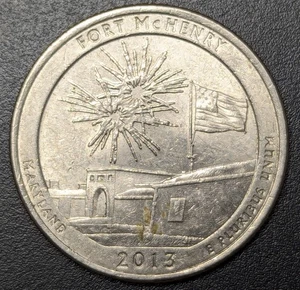 2013-P Doubled Die Reverse DDR-002 Fort McHenry Maryland Washington Quarter - Picture 1 of 10