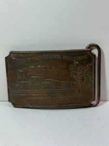 WELLS FARGO AND COMPANY NUEVO MÉXICO TIFFANY & CO. DE COLECCIÓN. CINTURÓN LATÓN HEBILLA/TREN/b - Imagen 1 de 6