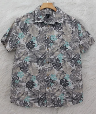 Bixby Nomad Hawaiian Camp Shirt Boys XL 16-18 All Over Floral Leaf Print #1562 - Image 1 of 4