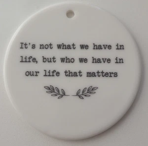 Neu Who We Have Matters Andenken Ornament Keramik Geschenk Weihnachten - Bild 1 von 4