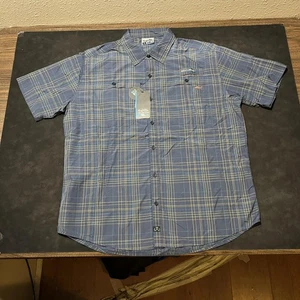 Salt Life SLX Shirt Mens XL Blue Plaid Performance Moisture Wicking UPF 30 New - Picture 1 of 12