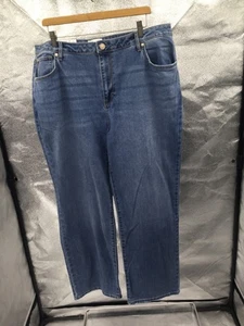Seven7 Damen Loose Straight Blue Denim Jeans Gr. 18w (36×31) - Bild 1 von 5