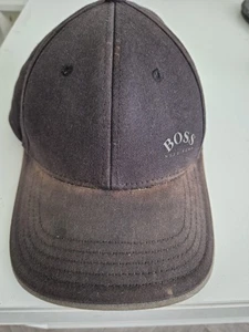 Hugo Boss Black Baseball Cap Adjustable Strap 100% Cotton Logo - Picture 1 of 4