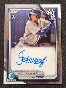 2024 Bowman - Chrome Prospect Autographs John Cruz #CPA-JCZ (AU, RC) - Bild 1 von 2