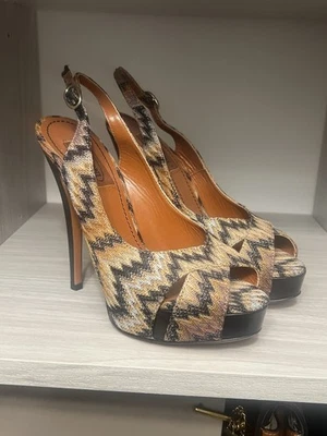 Bomba Missoni Slingback Peep-Toe talla 36,5 Foto 1 de 4