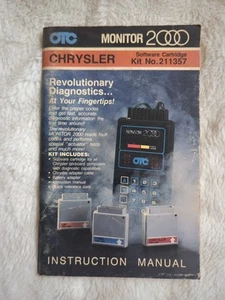 OTC Chrysler software Cartridge Kit No 211357 Monitor 2000 Instruction Manual SC - Picture 1 of 5