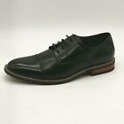 Jonsen Mens MY603 Lace Up Oxford Cushioned Insole Black Leather Sz 7 NEW