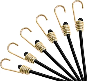 36" Bungee Cords with Hooks,10Mm(6 Pack) Bungee Cord Assortment Metal Hooks, Mul - Picture 1 of 12