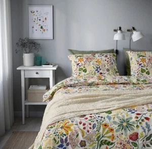 Ikea STRANDLUMMER Full/Queen Duvet cover pillowcases Floral pattern New - Picture 1 of 6