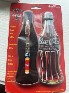 Coca Cola Special Collectible 1996 Ceramic Roller Ball Pen w/Coke Gift Tin NIB