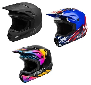 * Fly Kinetic ADULT Matte Black Moto Helmet - Picture 1 of 7