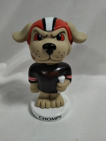 Vintage NFL Cleveland Browns CHOMPS Mascot Bobblehead Custom Edge Dawg Dog 6” Cover