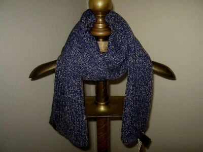 Bufanda True Religion AZUL MARINO Unisex Dos Tonos Tejido (11" x 62"s) NUEVA CON ETIQUETAS 72% Algodón Foto 1 de 4