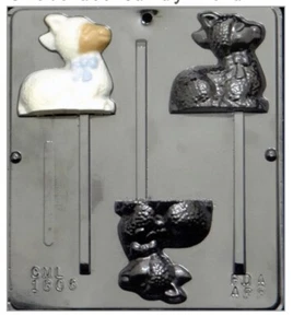 Ostern Lamm Lutscher Schokolade Süßigkeiten Form Neu 3 Hohlräume Wachs Eis Seife - Bild 1 von 1
