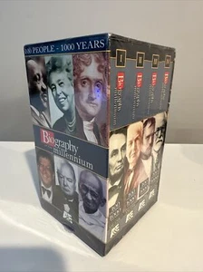 VHS Sealed Biography Of The Millennium 100 People 1000 Years 4-Tape Box Set - Picture 1 of 6