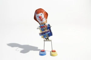 Welby Drumming Clown Tin Toy - Picture 1 of 3