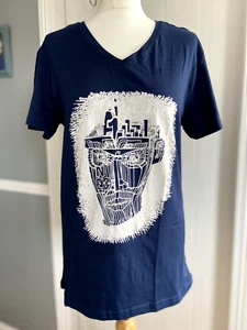 ADIDAS NEO WOMENS NAVY T.SHIRT NEW WITH TAGS SIZE MEDIUM - Picture 1 of 7