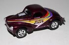 JOHNNY LIGHTNING 1941 WILLYS GAZER, MARRON, WILLY RAPIDE, 1:64, EXCELLENT