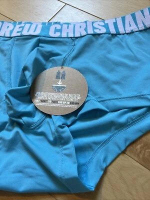Boxer Colectivo Slow Fashion Andrew Christian Eco Mediano AQUA con Letras Blancas Foto 1 de 4