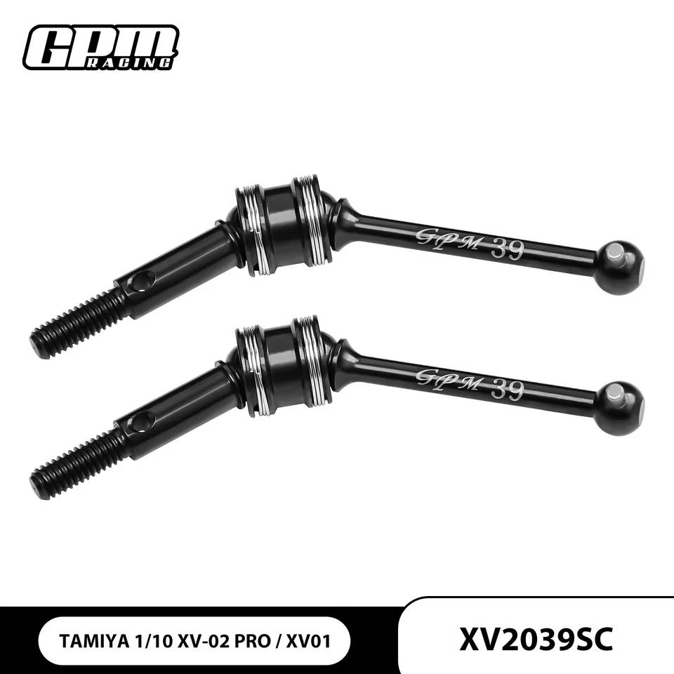 GPM 4140 Carbon Steel Double Section CVD 39mm For TAMIYA 1/10 XV-02 Pro XV-01 - Image 1 of 1