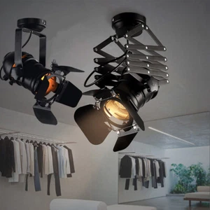 Retro Industrial Adjustable Ceiling Spot Light Track Pendant Stage Lamp Fixture - Picture 1 of 9