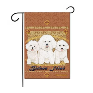 Bichon Frise Garden Flag Double Sided 12" X 17" - Picture 1 of 1