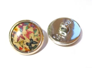 10 x Kunststoffknöpfe  Schmetterling bunt 23 mm stricken häkeln Handarbeit - Bild 1 von 1