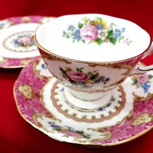 Royal Albert Tea Cup & Saucer With Cake Dish Porcelain Tableware Made in England