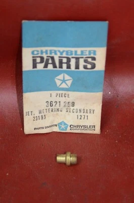 NOS Mopar 3621259 Carburetor Jet Metering Secondary Dodge Chrysler Plymouth Carb - Изображение 1 из 4