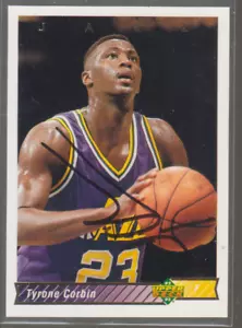 Autographed 92/93 Upper Deck Tyrone Corbin - Jazz - Bild 1 von 1
