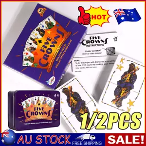 1/2pcs Five Crowns Game Party Card Games Cards Rummy Style Play Christmas Gift - Picture 1 of 18