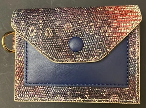 LOGO by Lori Goldstein Embossed Small Wallet w/ RFID in Sea Blue New - Picture 1 of 4