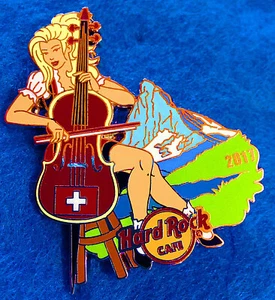 ONLINE 2017 SWITZERLAND PINUP GIRL SERIES MATTERHORN ALPS Hard Rock Cafe PIN LE - Picture 1 of 1