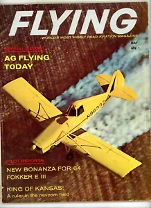 1964 May Flying World's Most Read Aviation Magazine AG Fokker E III Flugzeug - Bild 1 von 12