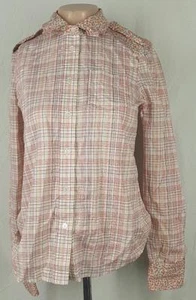 Marc Jacobs Floral Plaid Button Front Shirt Long Sleeves Size 6 - Picture 1 of 4