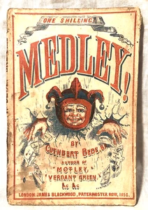 Rare Victorian Shilling Paperback - Cuthbert Bede, MEDLEY! 1st Blackwood 1856 - Imagen 1 de 9