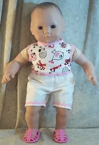 Doll Clothes Baby Made2Fit American Girl Boy 15" in Bitty Shorts Birds Red Pink - Imagen 1 de 1
